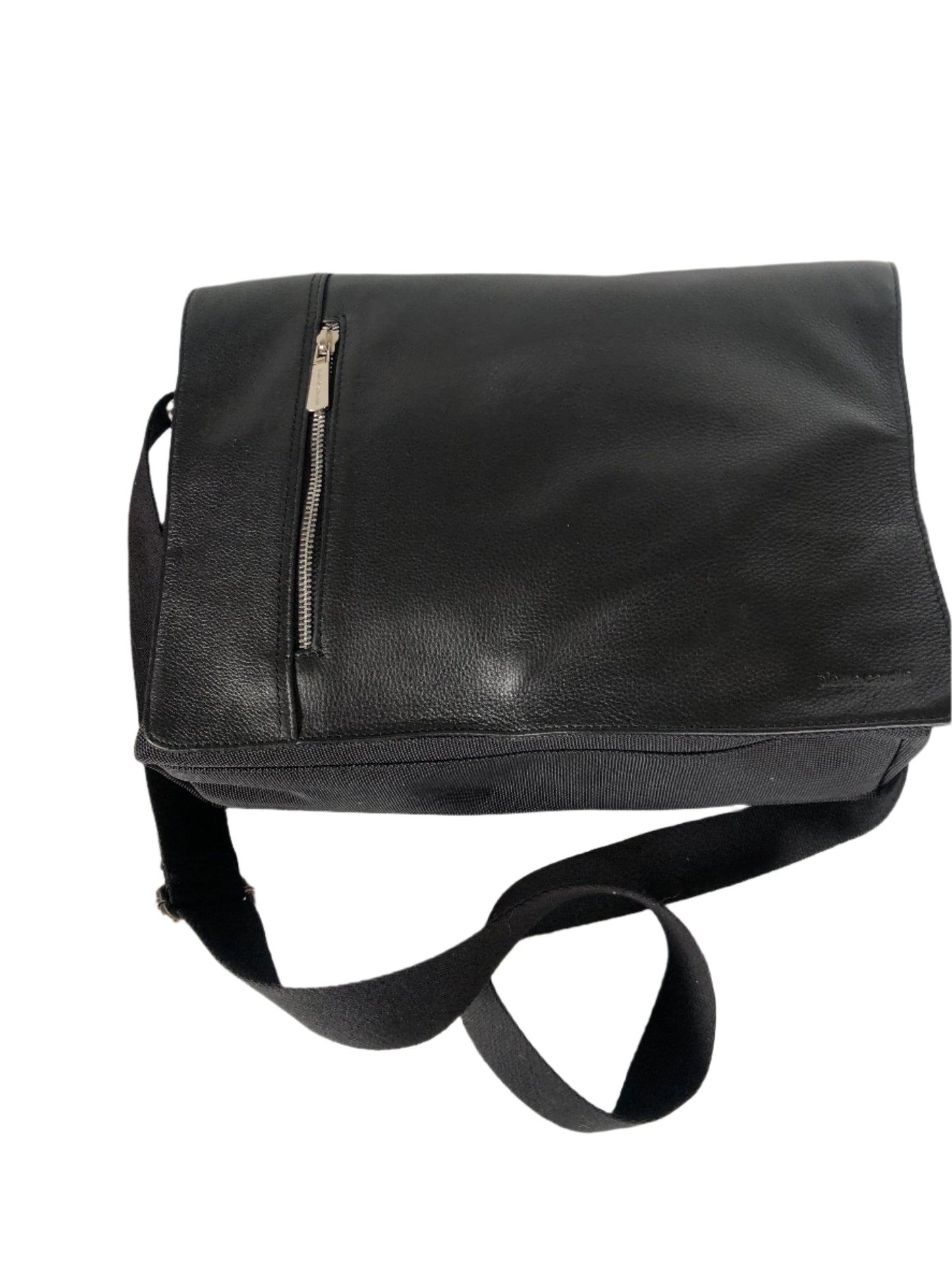 PIERRE CARDIN  LEATHER/CANVAS LGE TRAVEL BAG PC10615